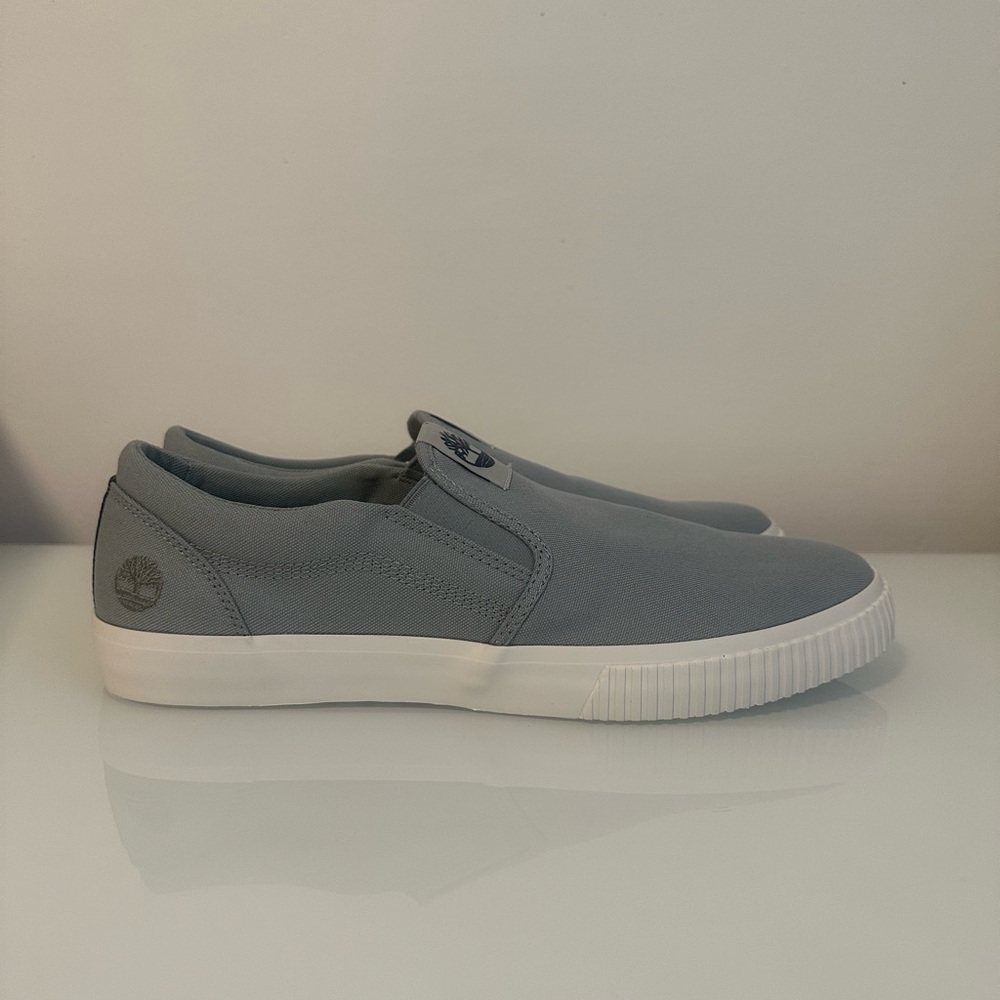 TIMBERLAND men's moccasin-style athletic shoe, light gray, size 11.5, NEW - Picture 6 of 7